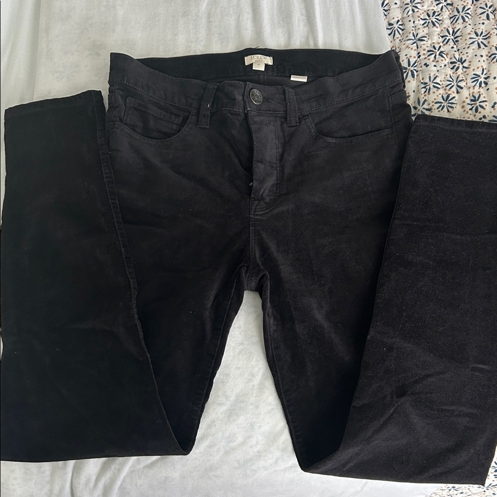 J. Crew Black Velvet Pants
